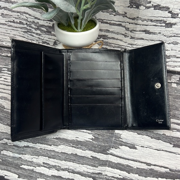 Cartier Vintage Panthere De Cartier Leather Trifold Wallet - Picture 2 of 14